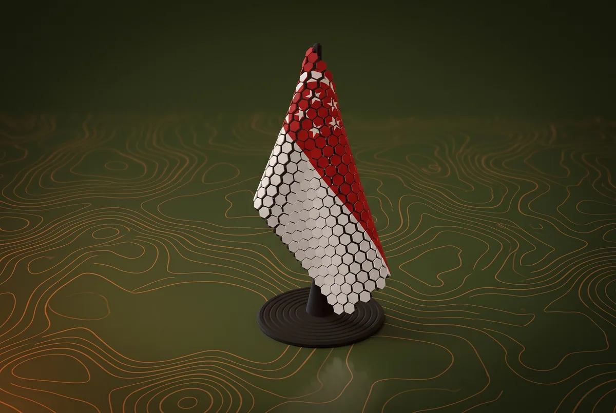 Singapore Flag Pole