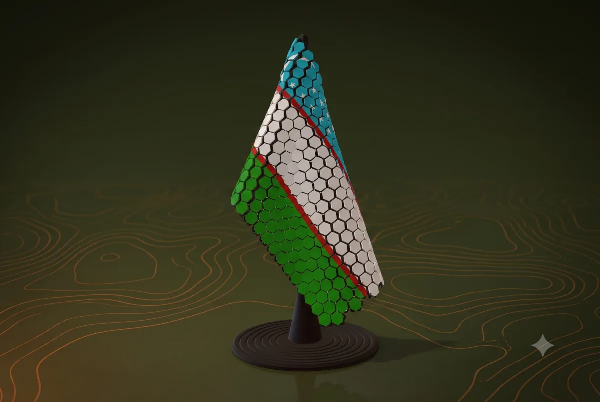 Uzbekistan Flag Pole